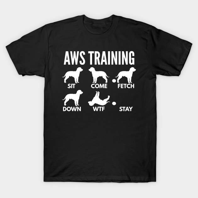 American Water Spaniel Training AWS Tricks T-Shirt by DoggyStyles